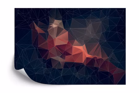 Fyrkantig fototapet - Abstract Retro Colortriangle