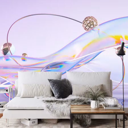 Fyrkantig fototapet - Abstract 3D Render Glass