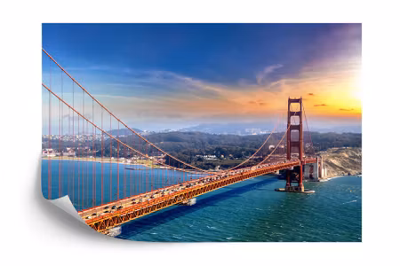 Fyrkantig fototapet - Golden Gate Bridge in San