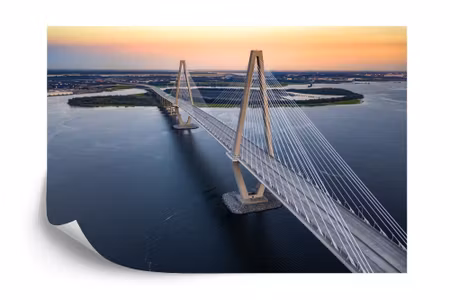 Fyrkantig fototapet - Charleston Bridge