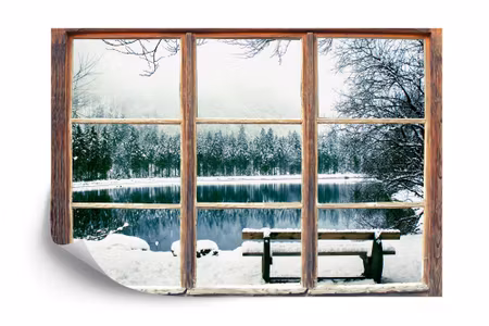 Fyrkantig fototapet - Fensterblick Bluntautal