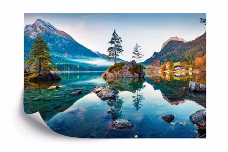 Fyrkantig fototapet - Beautiful Autumn Scene of