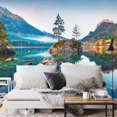 Fyrkantig fototapet - Beautiful Autumn Scene of