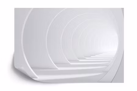 Fyrkantig fototapet - Abstract White Bent 3D