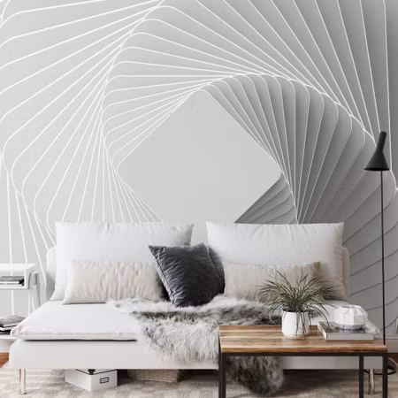 Fyrkantig fototapet - 3D Render Abstract White