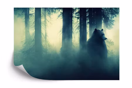 Fyrkantig fototapet - Abstract Bear Background
