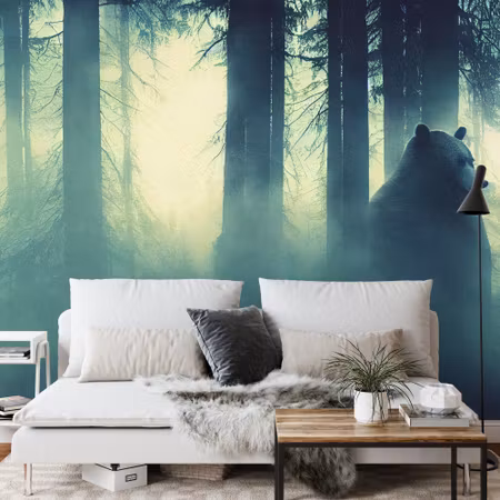 Fyrkantig fototapet - Abstract Bear Background