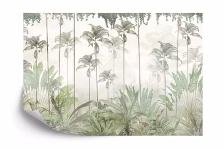 Fyrkantig fototapet - Tropical Trees and Leaves