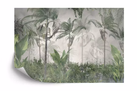 Fyrkantig fototapet - Tropical Trees and Leaves