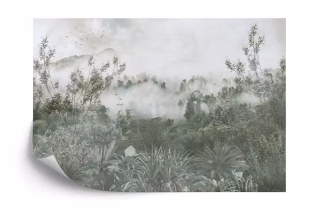 Fyrkantig fototapet - Tropical Trees and Leaves