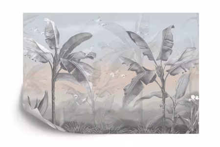 Fyrkantig fototapet - Banana Tree Wallpaper Design