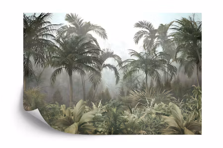 Fyrkantig fototapet - Tropical Trees and Leaves
