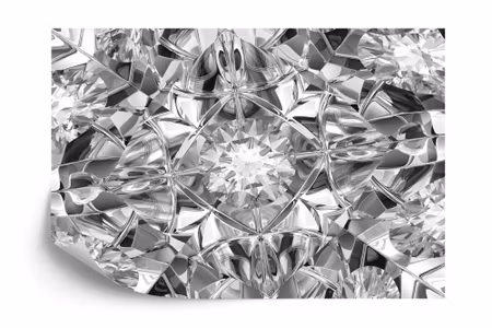 Fyrkantig fototapet - Facets of Luxury in Black