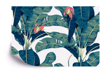 Fyrkantig fototapet - Botanical Seamless Pattern