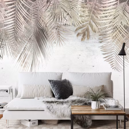 Fyrkantig fototapet - Tropical Trees and Leaves