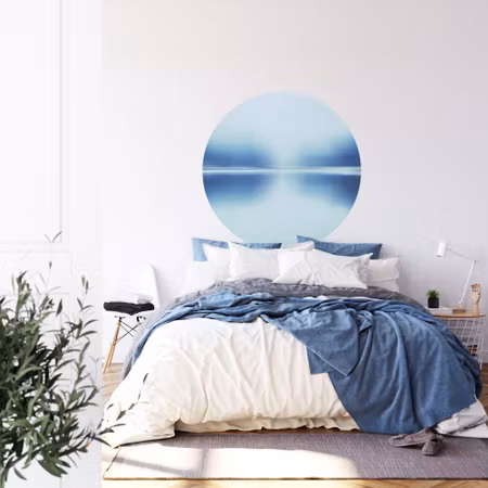 Rund fototapet - Ombregraphic winter
