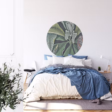 Rund fototapet - Vintage botanicals VI