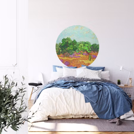 Rund fototapet - The olive trees