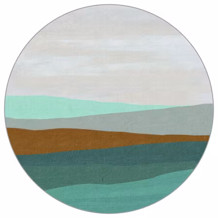 Rund fototapet - Coastal layers