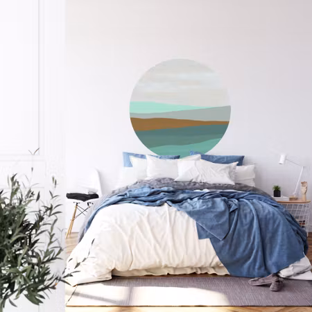Rund fototapet - Coastal layers