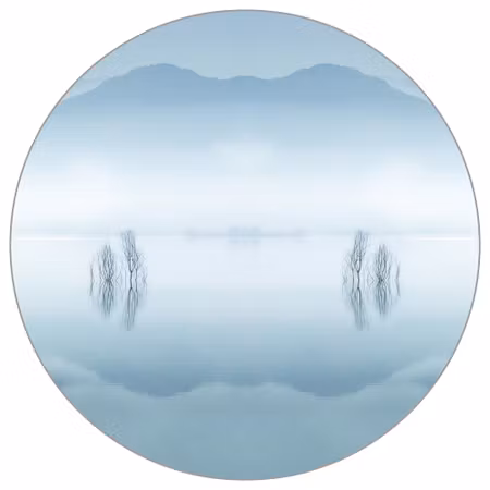 Rund fototapet - Blue silence by Jose Beut
