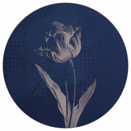 Rund fototapet - Dark botanicals I