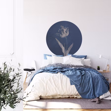 Rund fototapet - Dark botanicals I