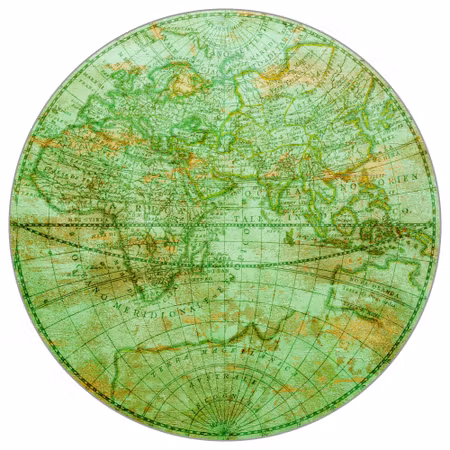 Rund fototapet - Mappa mundi east