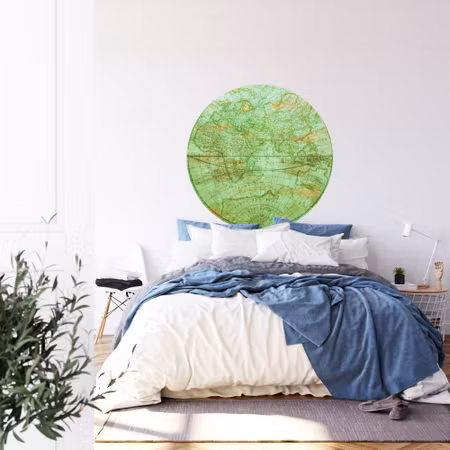 Rund fototapet - Mappa mundi east