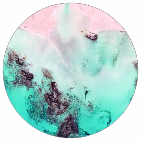 Rund fototapet - Coral sands