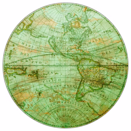 Rund fototapet - Mappa mundi west