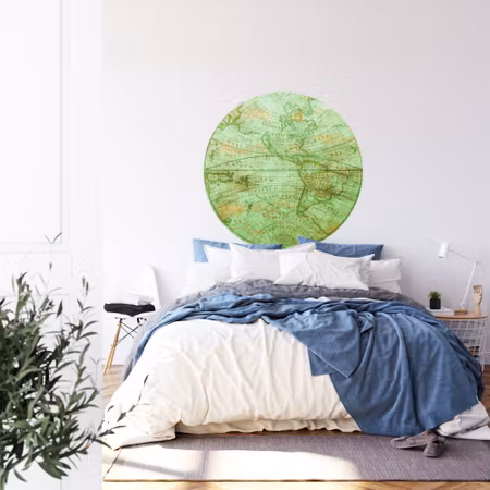 Rund fototapet - Mappa mundi west