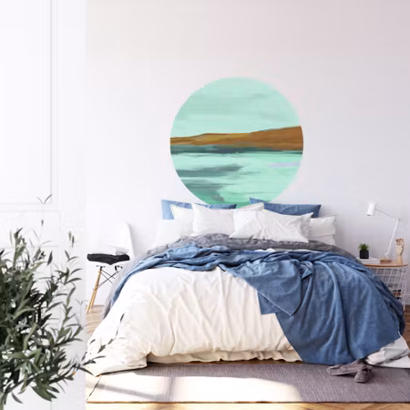 Rund fototapet - Shoreline
