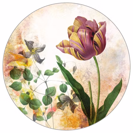Rund fototapet - Vintage botanicals I