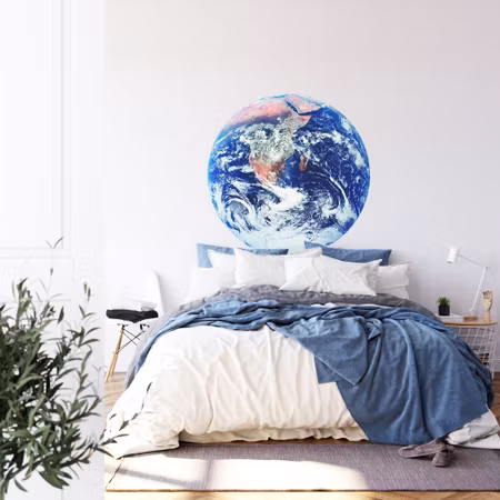 Rund fototapet - Blue marble