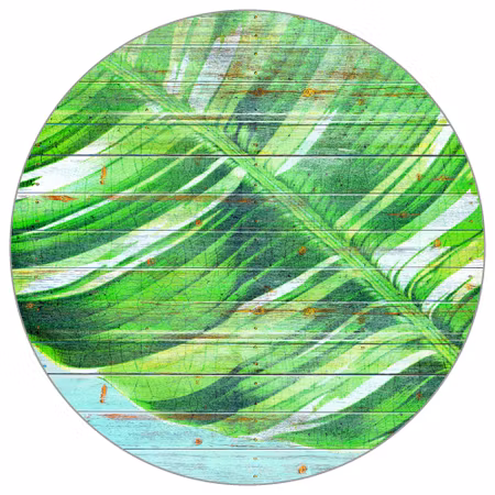 Rund fototapet - Island planks