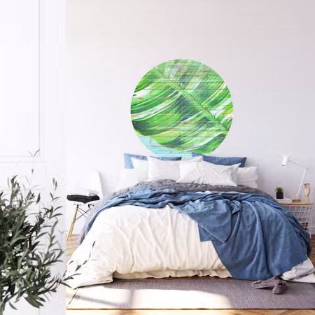Rund fototapet - Island planks