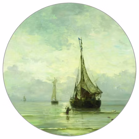 Rund fototapet - Kalme zee
