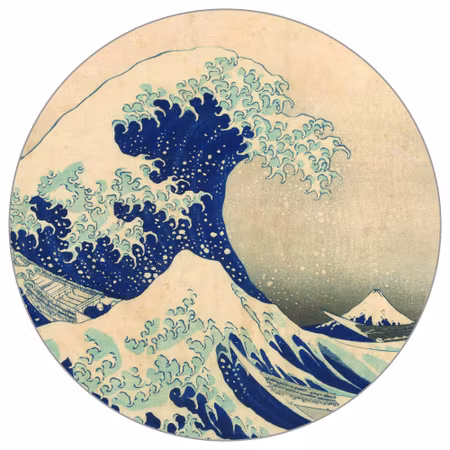 Rund fototapet - The wave