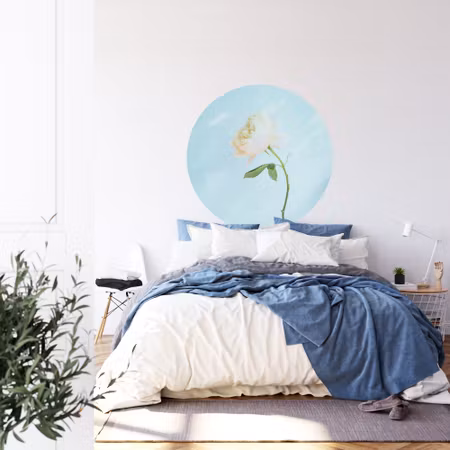 Rund fototapet - Pastel rose