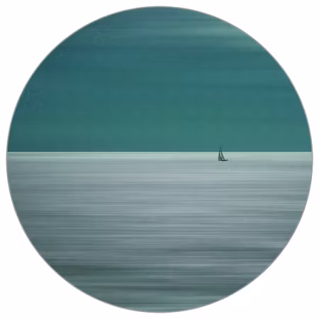 Rund fototapet - Going for the horizon by