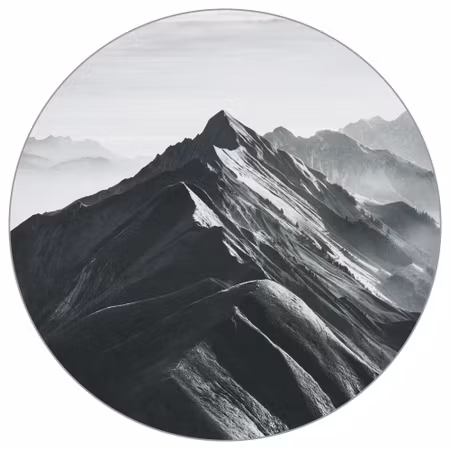 Rund fototapet - The peak
