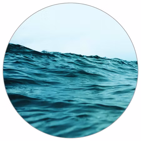 Rund fototapet - Between the waves