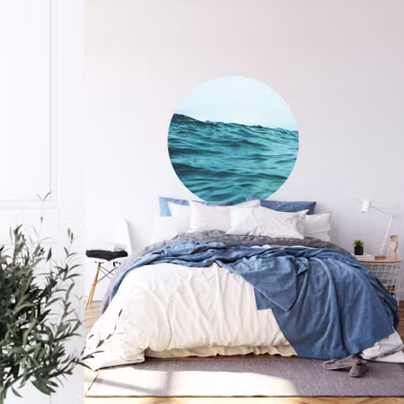 Rund fototapet - Between the waves