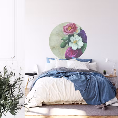 Rund fototapet - Vintage botanicals V