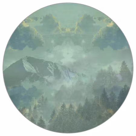Rund fototapet - Forest dreaming
