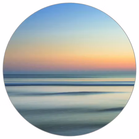 Rund fototapet - Ombregraphic sunset