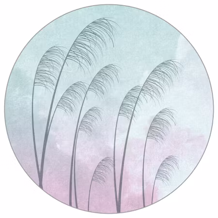 Rund fototapet - Pampas clouds