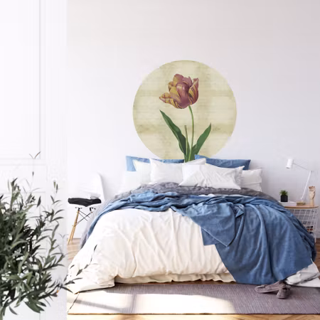 Rund fototapet - Vintage botanicals IV