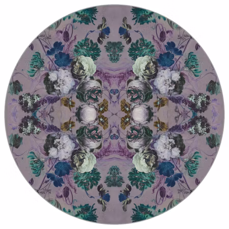 Rund fototapet - Kaleidabluma in negative